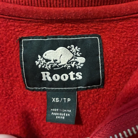 Roots Red Quarter-Zip with Whistler Logo - Picture 4 of 6